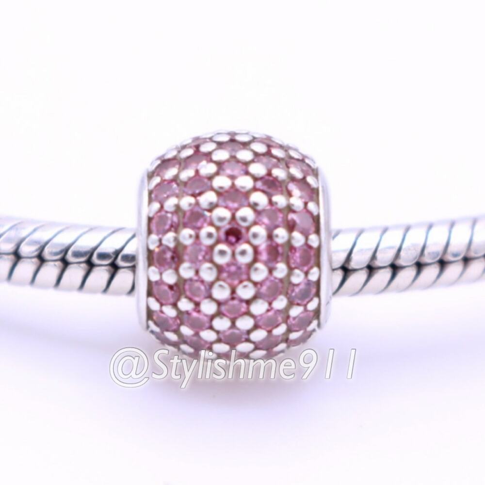 Authentic PANDORA Pink Pave Lights Charm - 791051CZR